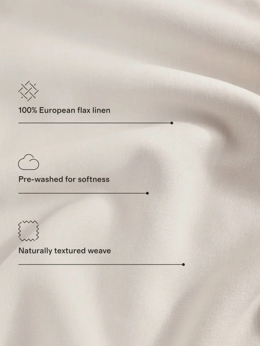 Quince European Linen Duvet Cover Set w/ Shams Full/Queen Sand NWOT MSRP $260